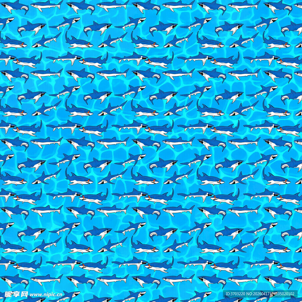 鲨鱼素材图案