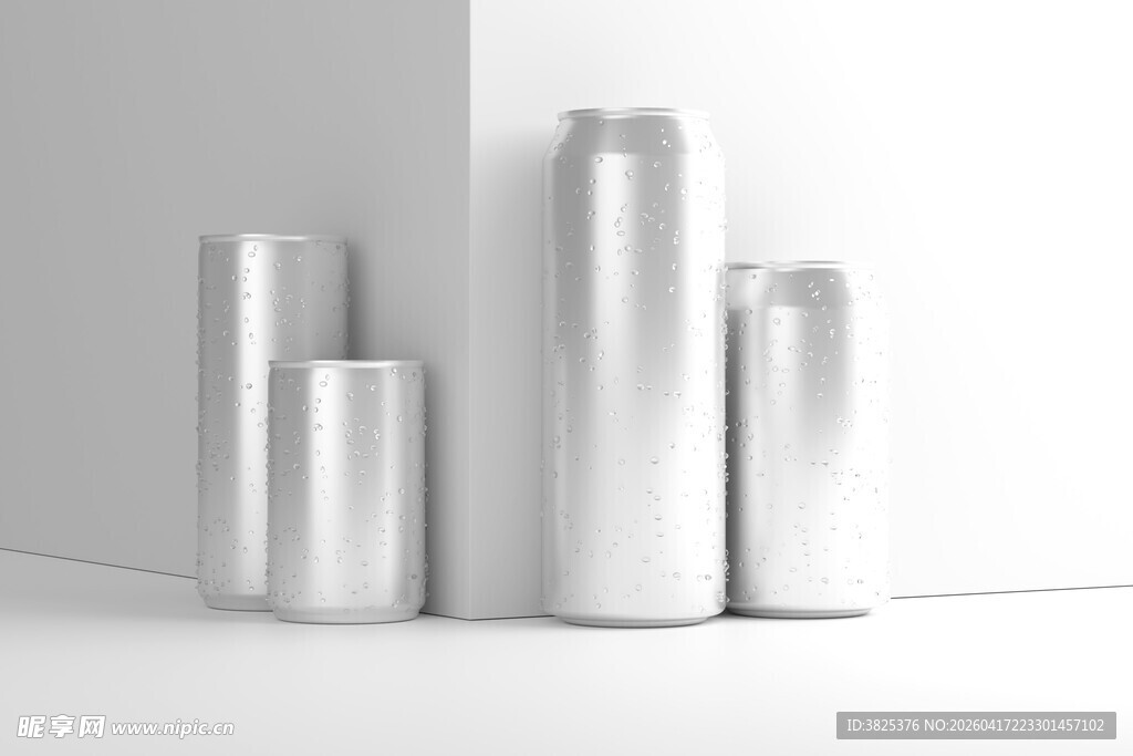 空白易拉罐包装设计展示样机