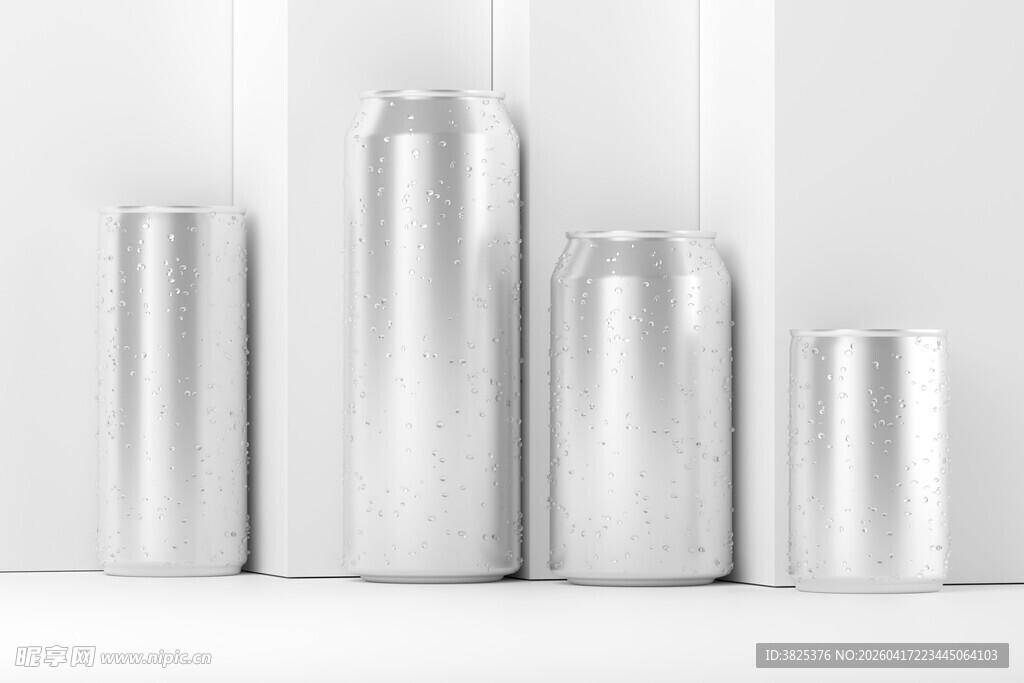 空白易拉罐包装设计展示样机