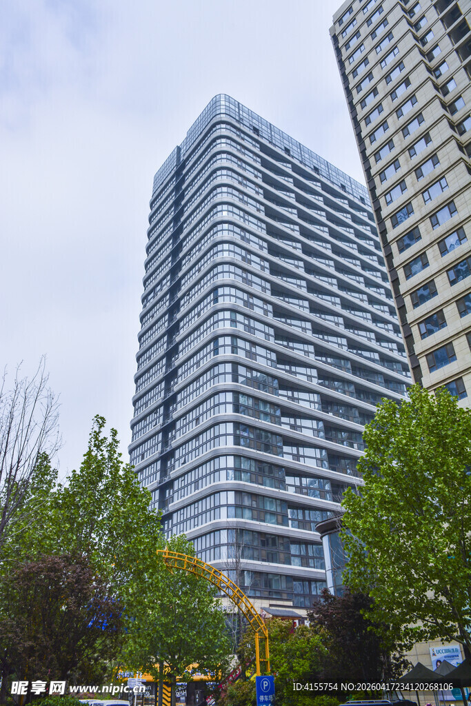 现代都市高层住宅景观