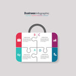 公文包拼图信息图