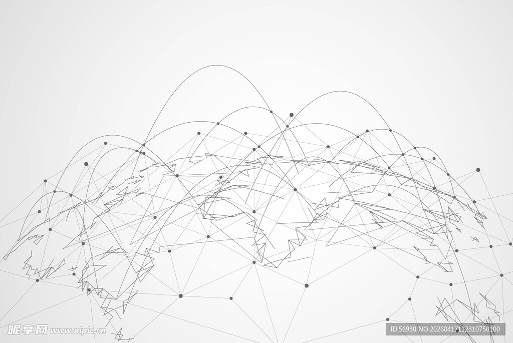 全球网络连接抽象图