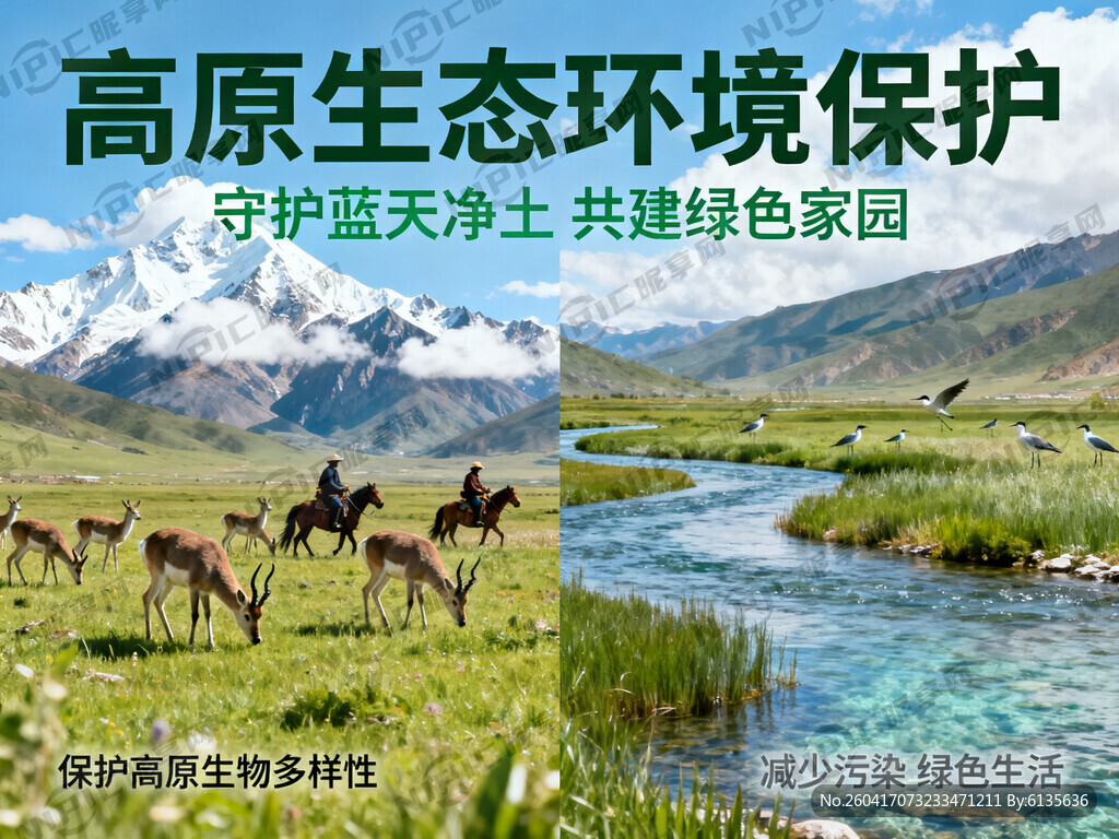 高原生态环境保护海报
