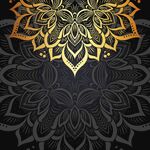  欧式金色花纹 背景图案