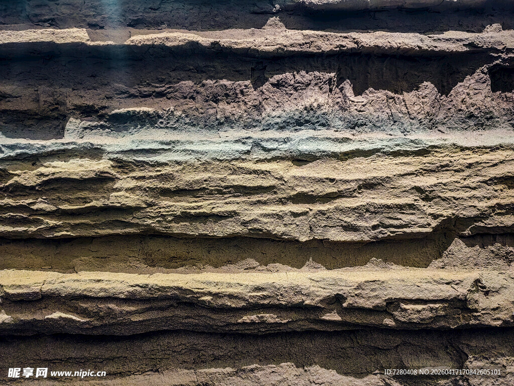 层叠岩石纹理特写