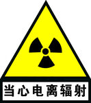 当心电离辐射警示标志