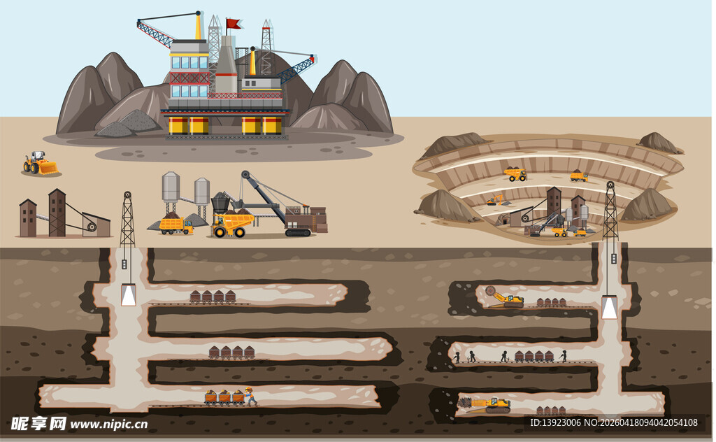 地下采矿设施示意图