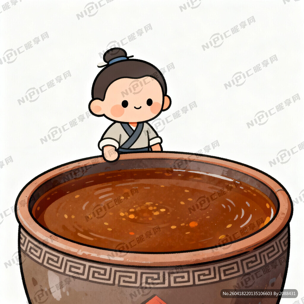 生成一张一个卡通人用一个用圆形