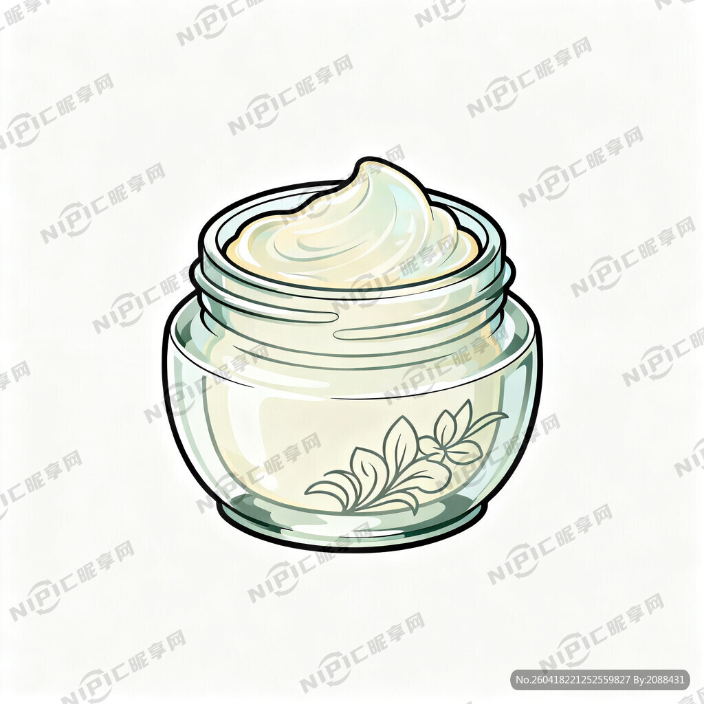 生成一张用瓶子装膏体的图