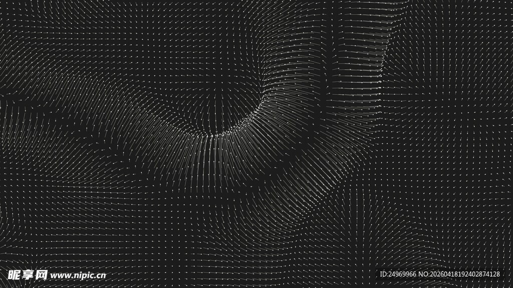 黑色网格扭曲抽象图案