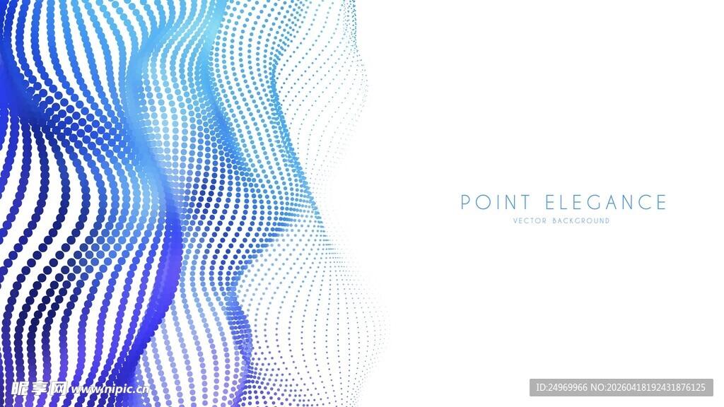 蓝紫色渐变波浪背景图