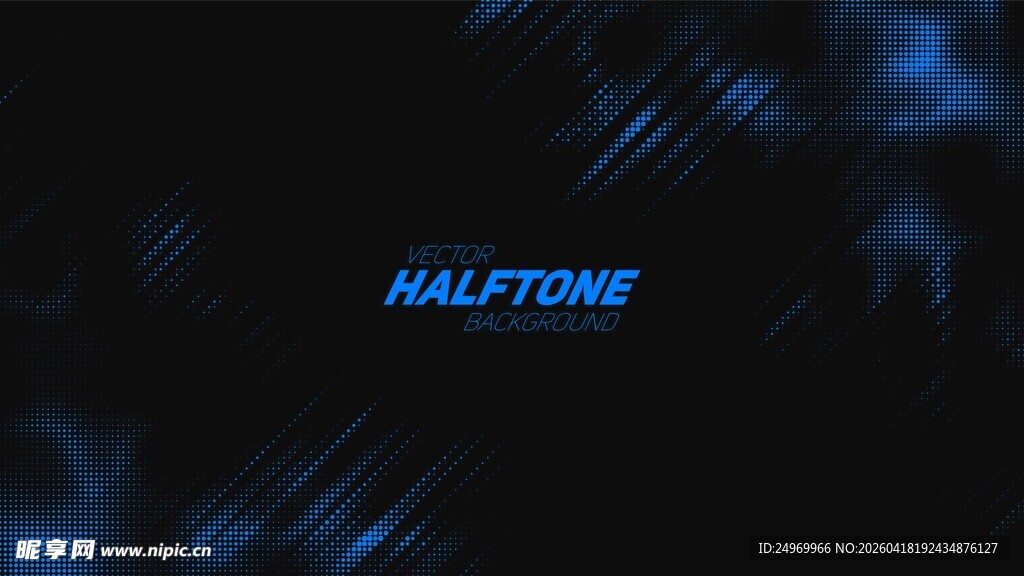 蓝色半色调抽象背景图案