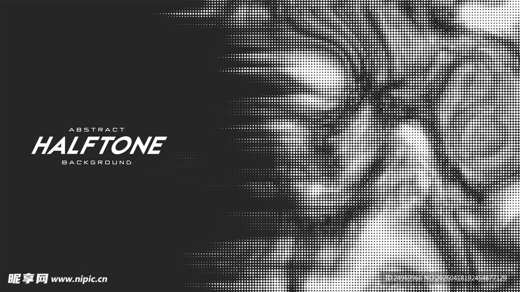 半色调风格抽象人脸图像