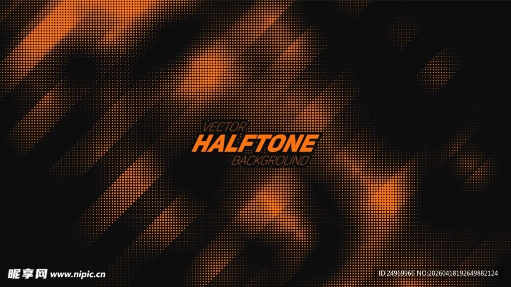 橙色半色调动态背景图