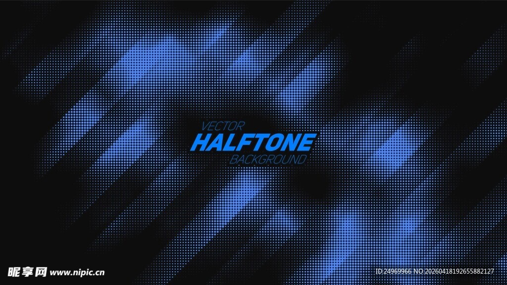 蓝色半色调抽象背景图