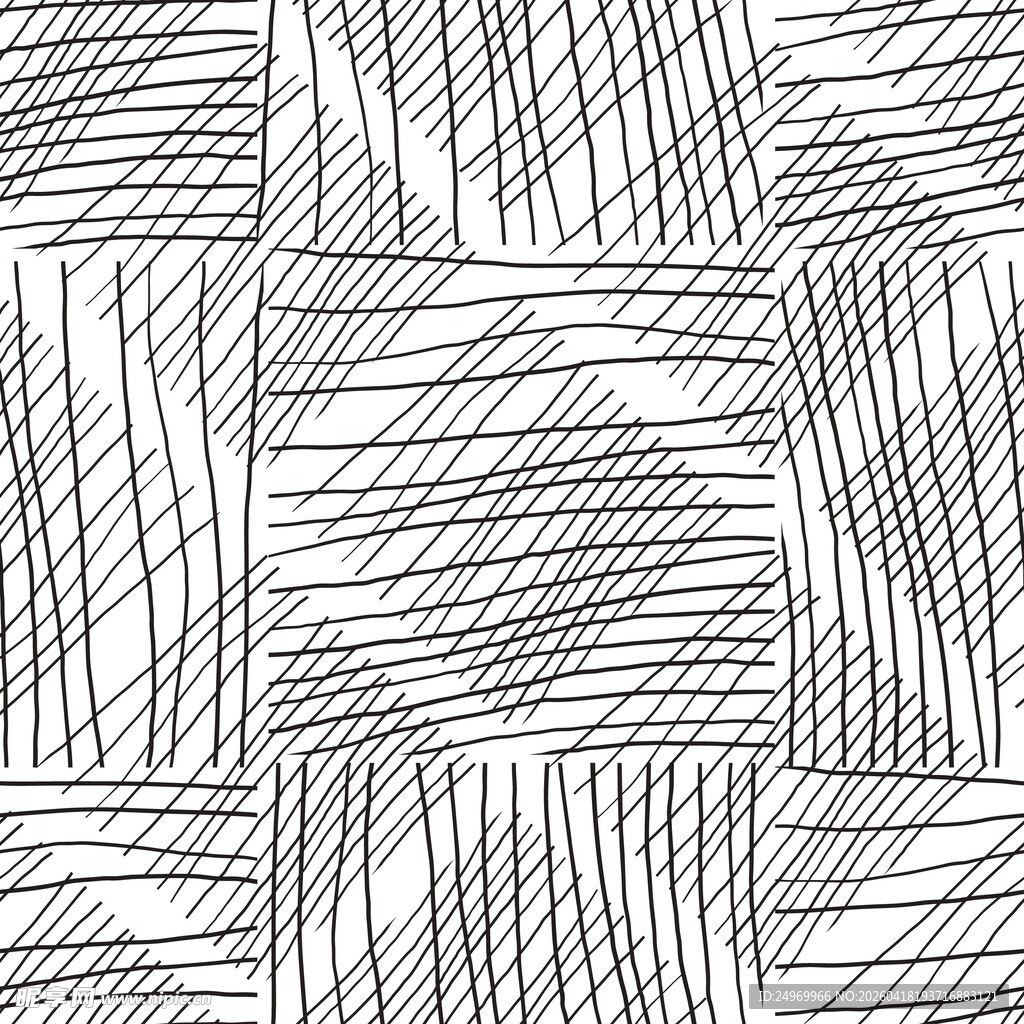 手绘线条拼接纹理图案