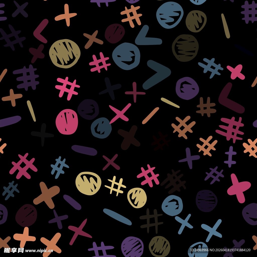 多彩缝纫元素图案背景