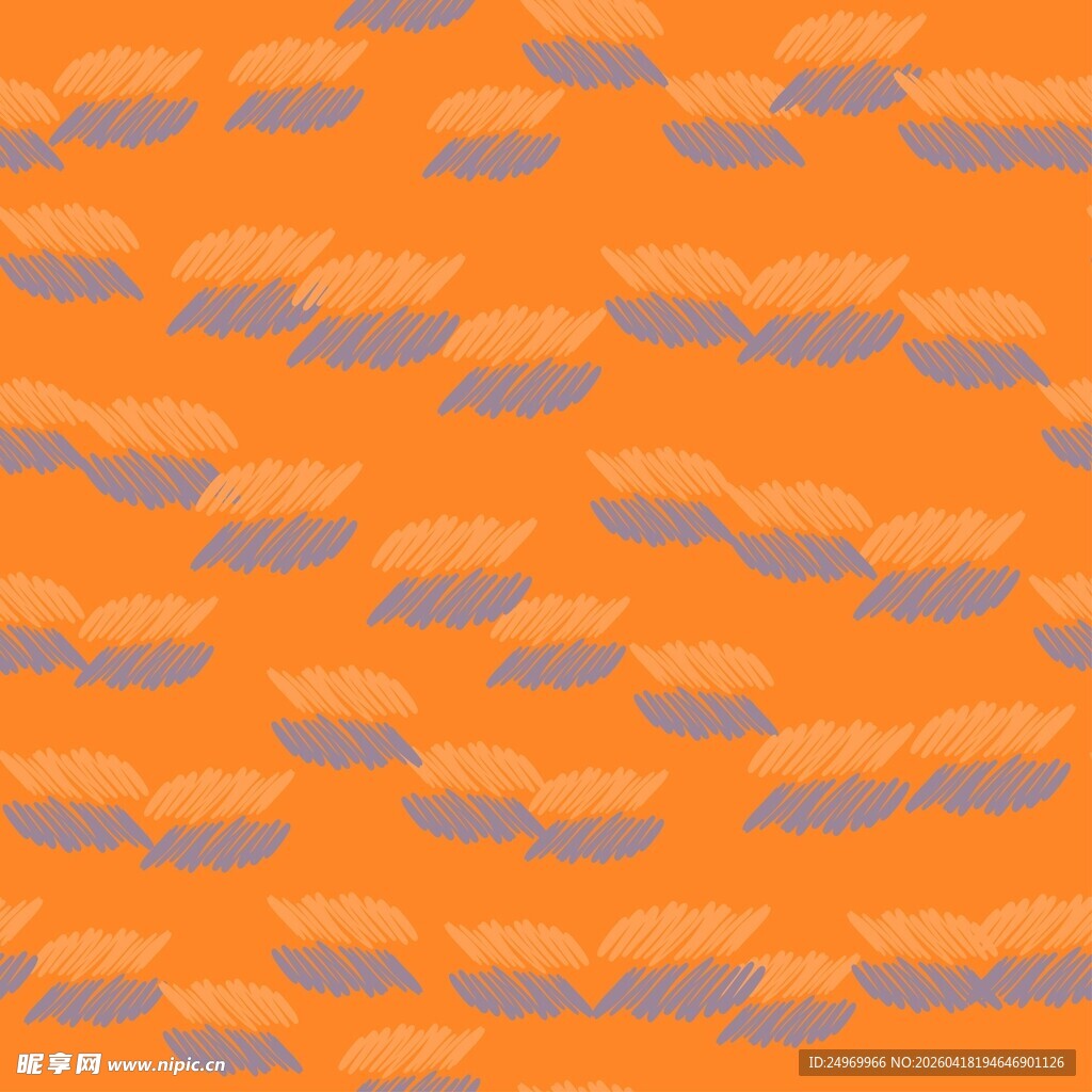 橙色背景的汉堡图案