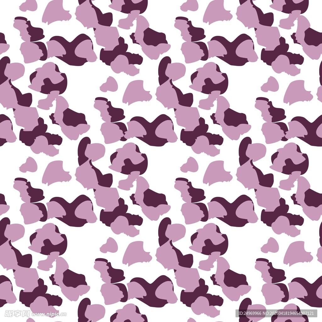 紫色卡通图案无缝背景图