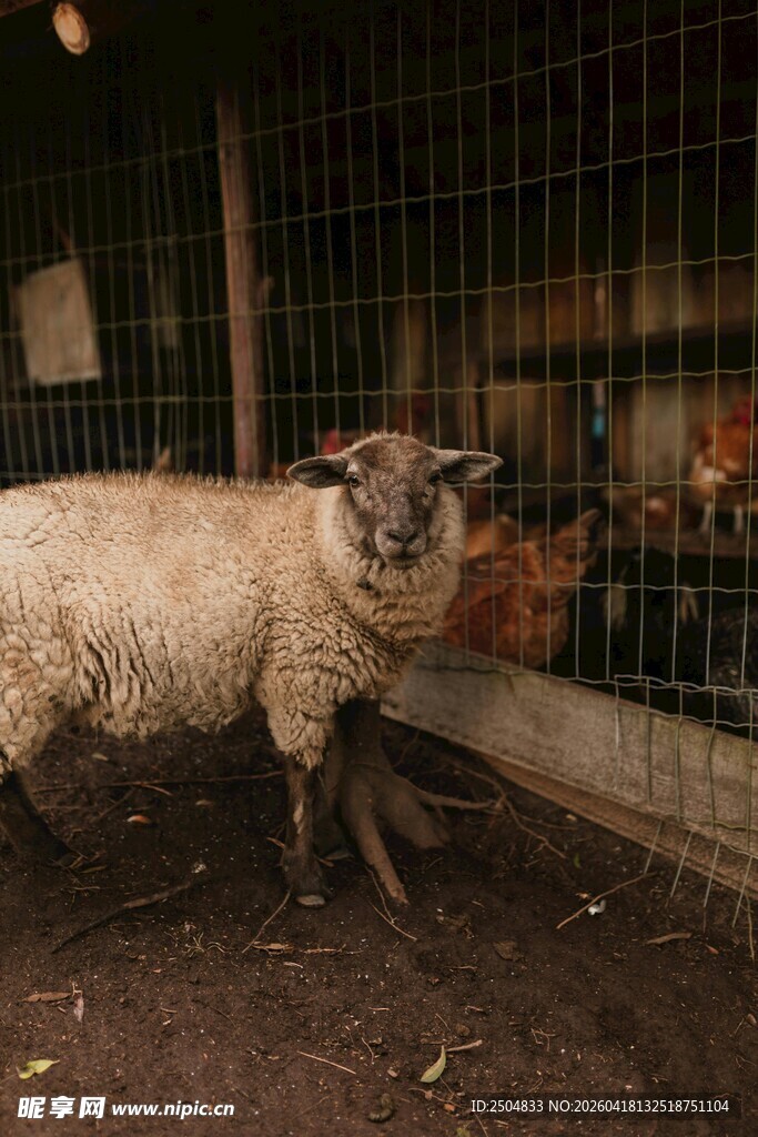 圈舍中的绵羊