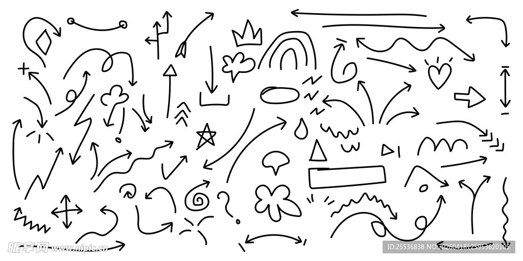手绘箭头素材