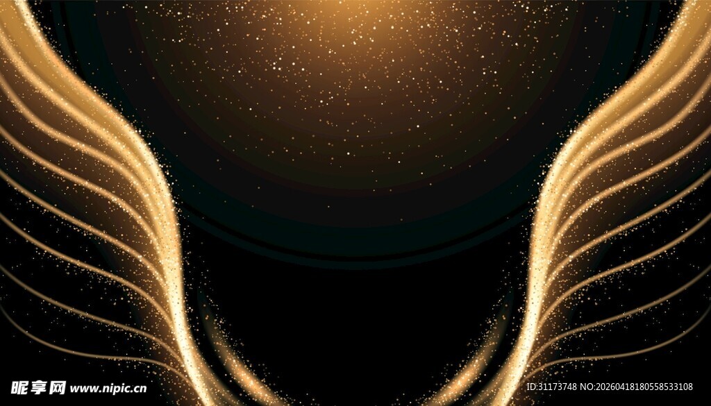 黑金波浪背景