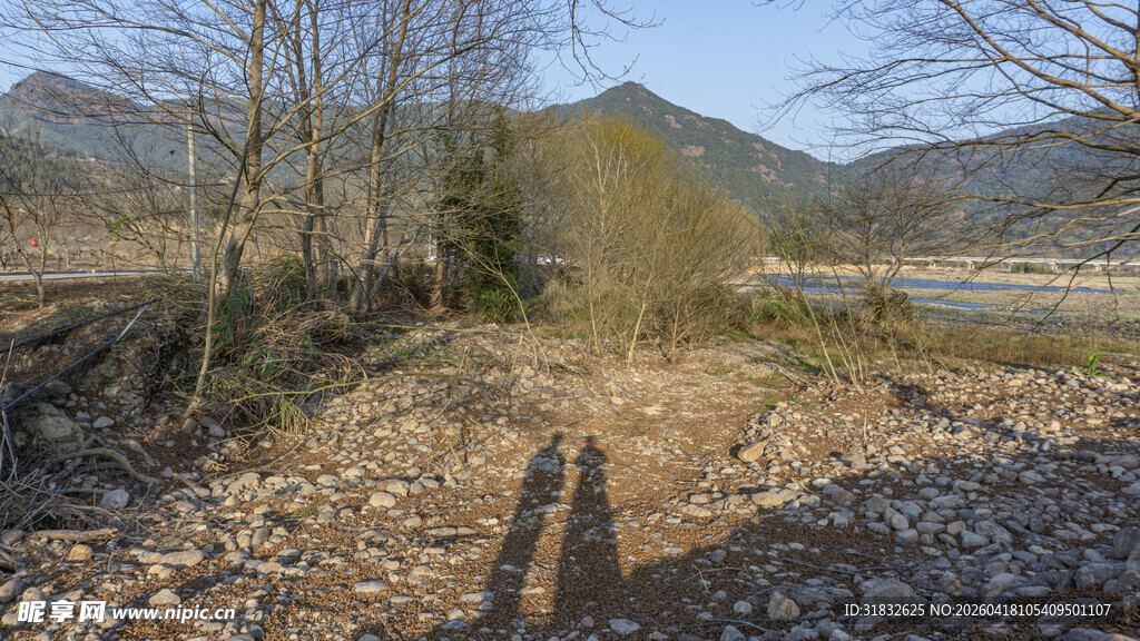 漫步荒野间的孤独身影