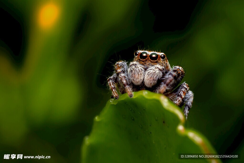 微距下的可爱跳蛛