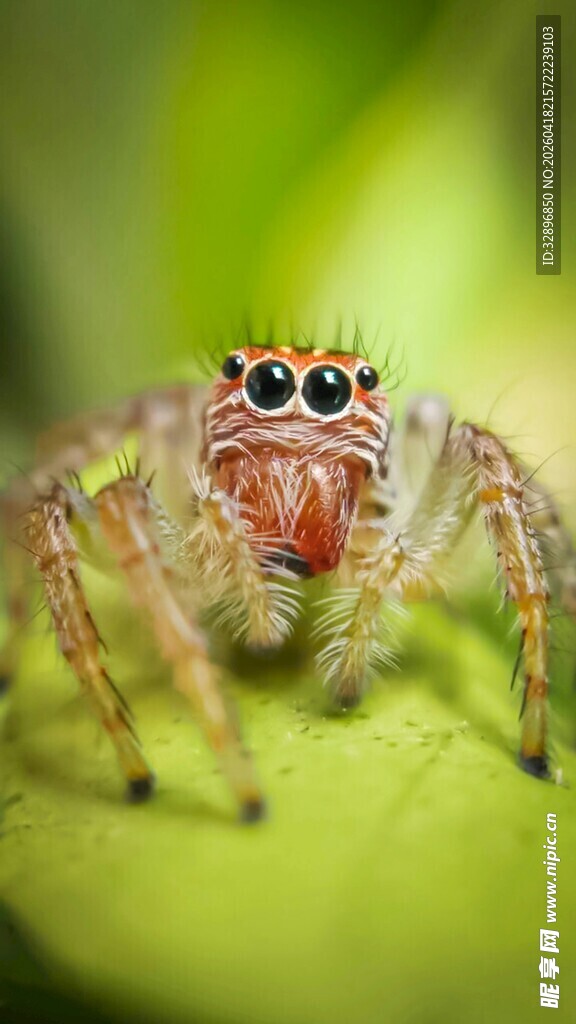 微距下的可爱跳蛛