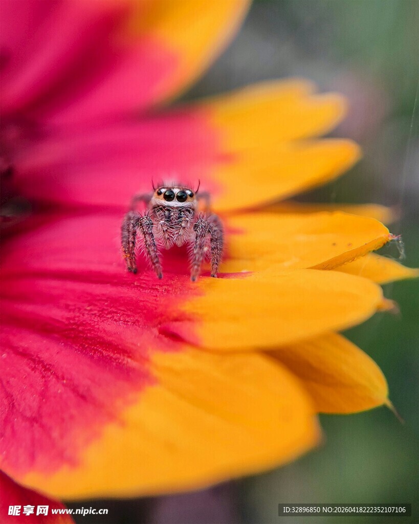花上的小跳蛛