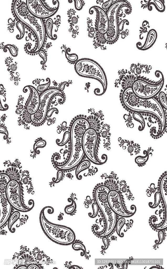 佩斯利花纹图案背景