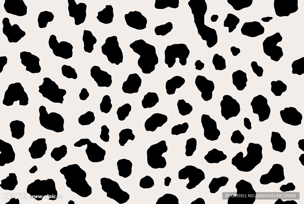 黑白豹纹图案纹理