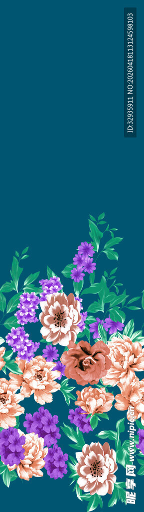 多彩花卉装饰背景图