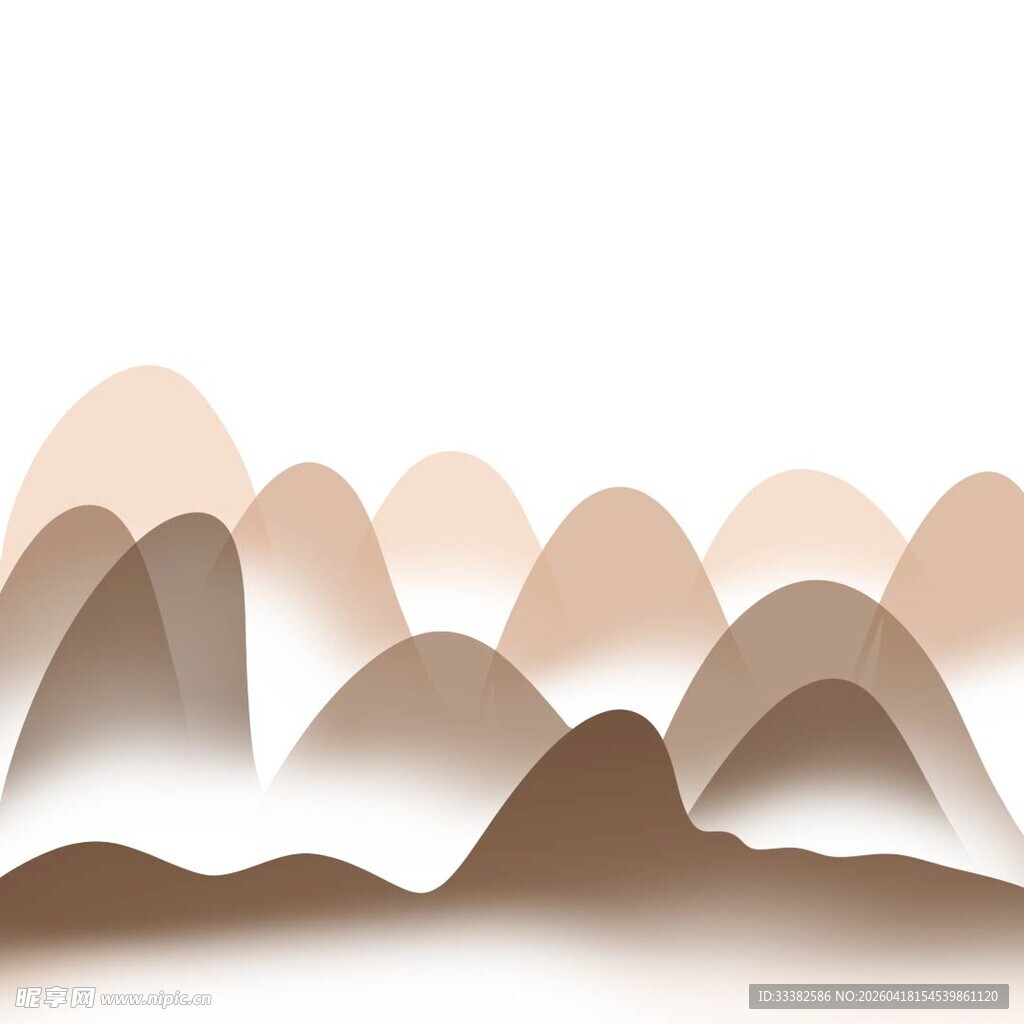 水墨风格山峦背景图