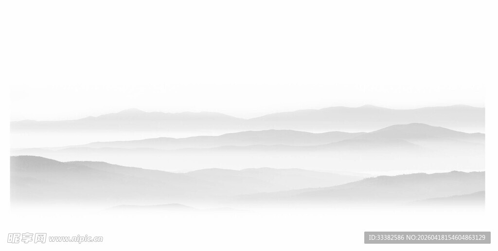 水墨远山意境图