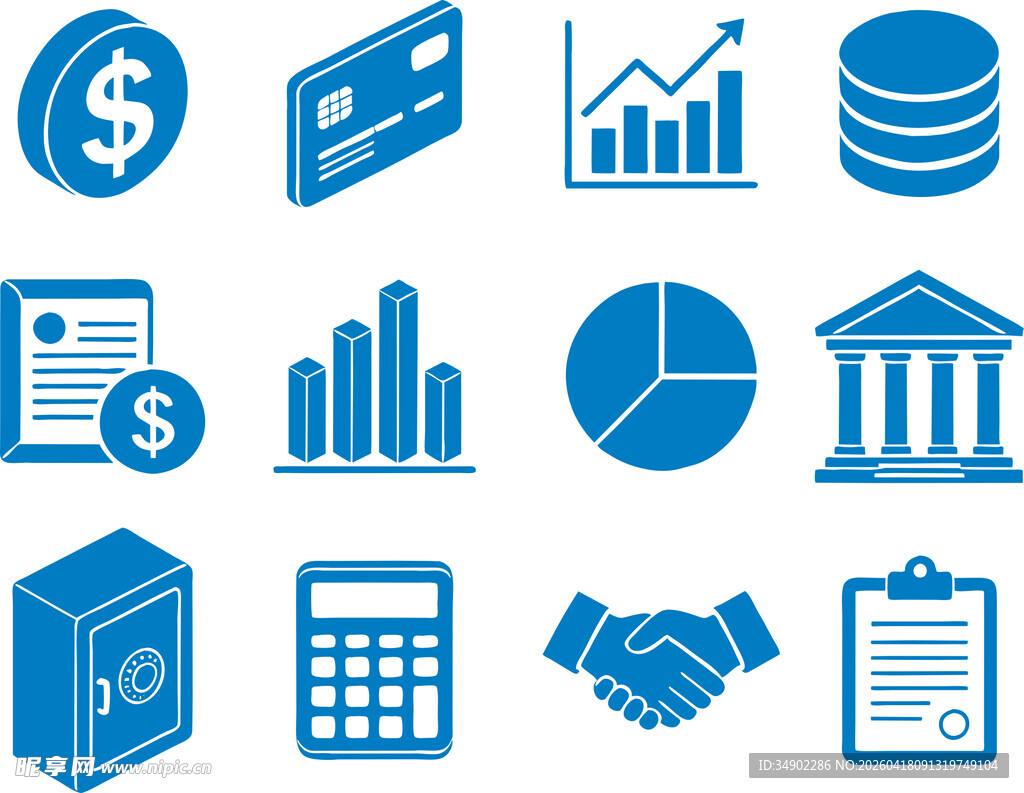 金融商务图标集合