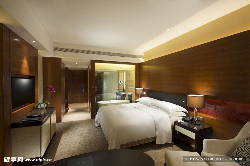 豪华舒适的酒店客房空间