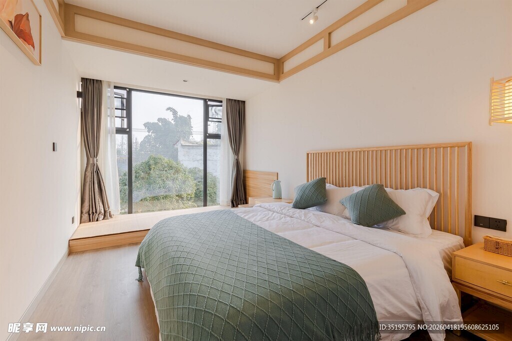 简约温馨卧室室内景观