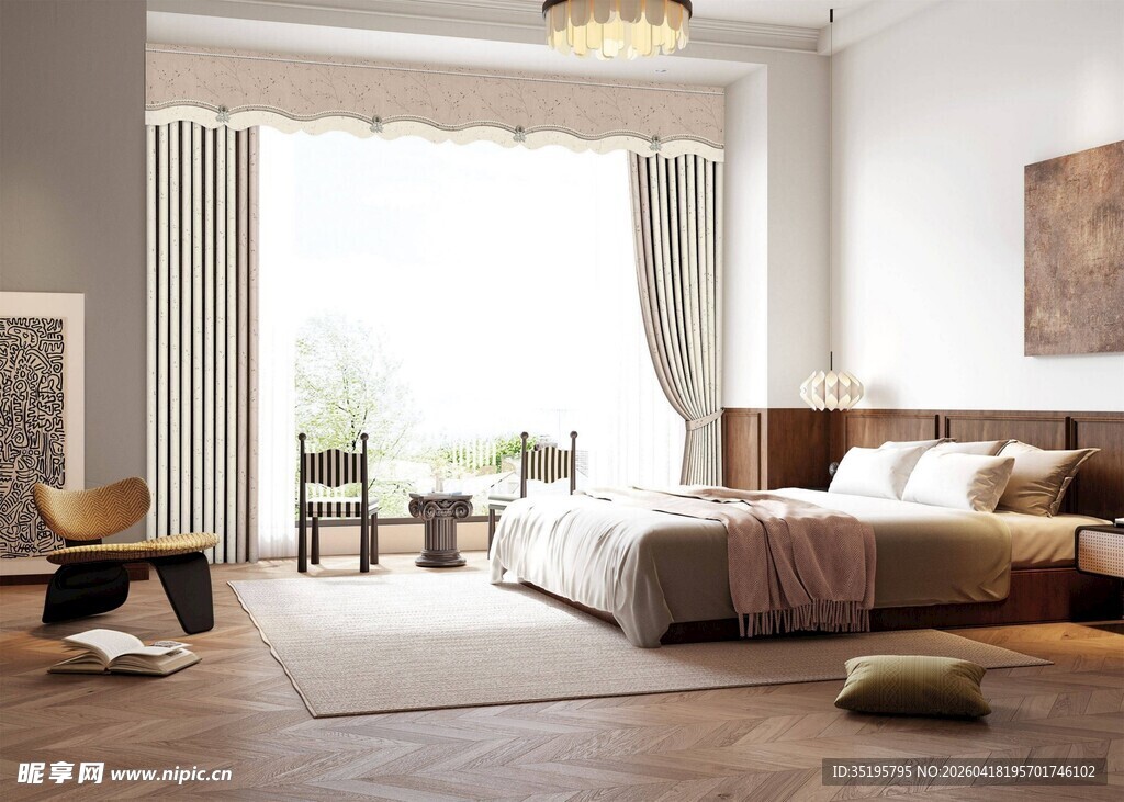 现代简约风温馨卧室场景