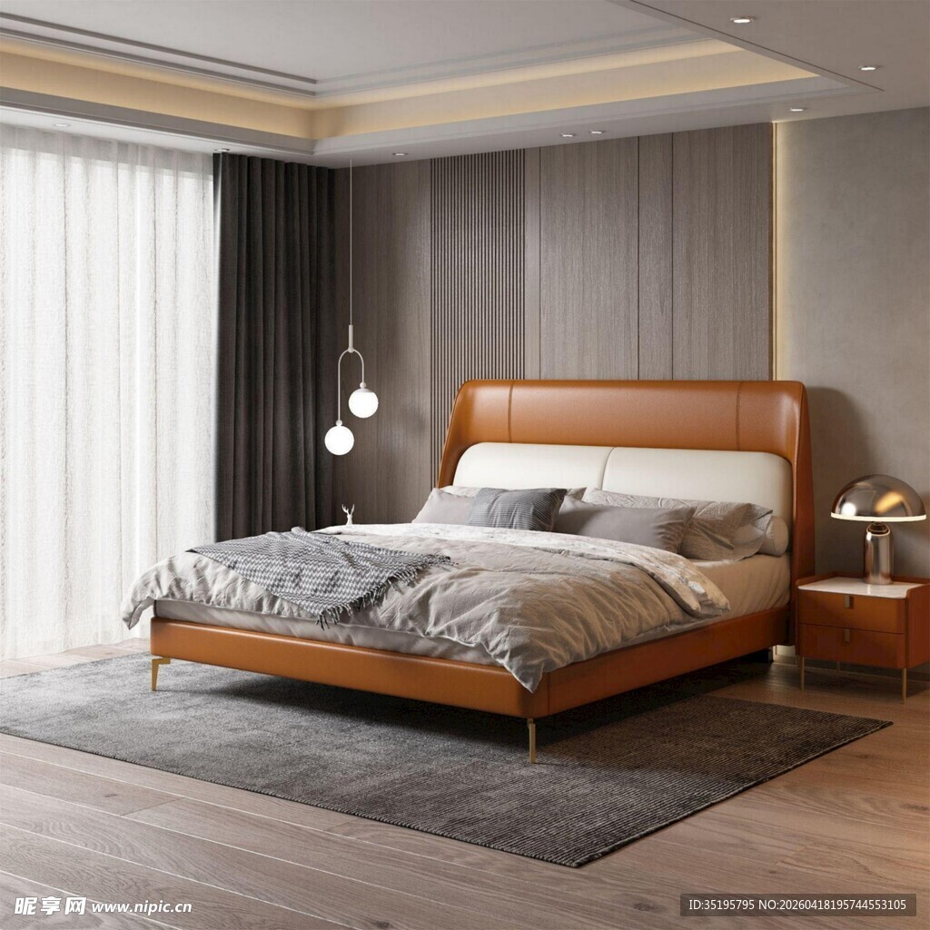 现代简约风格温馨卧室空间