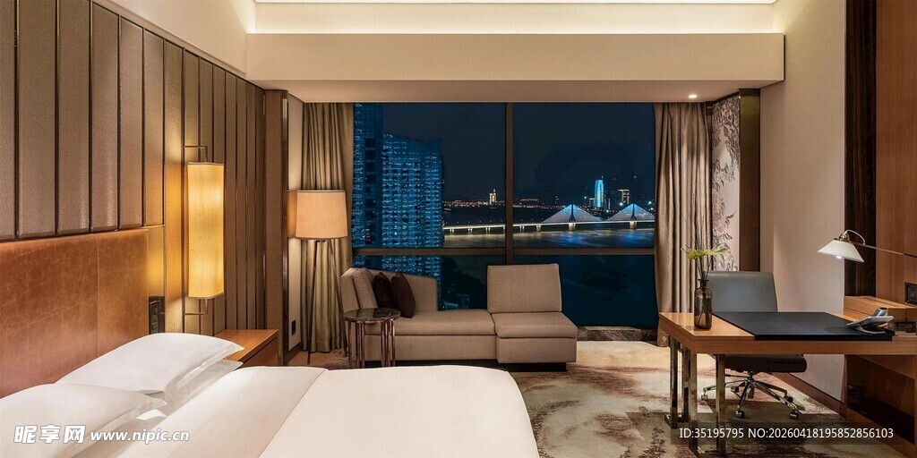 豪华酒店客房内景展示