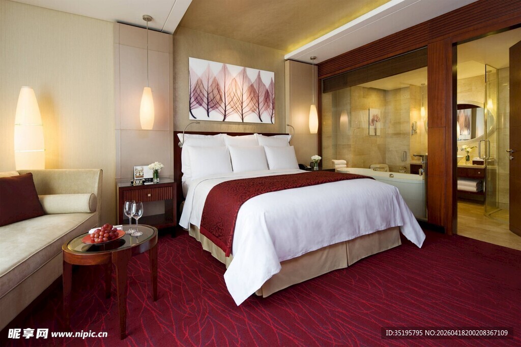 豪华卧室室内温馨场景