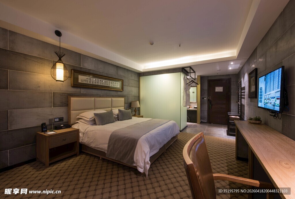 现代风格温馨酒店客房