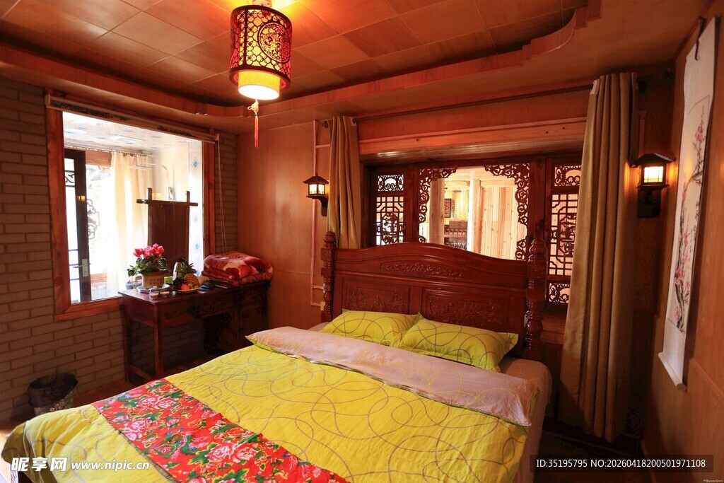 温馨民族风卧室室内场景