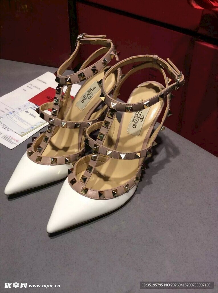 时尚拼色尖头高跟女凉鞋