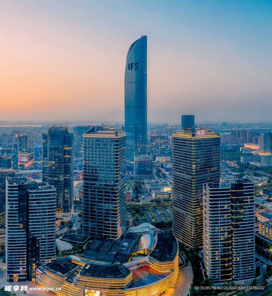 繁华都市天际线景观