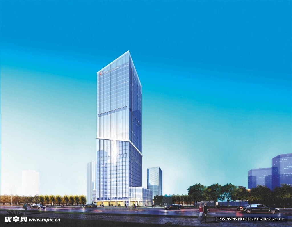 现代摩天大楼城市景观