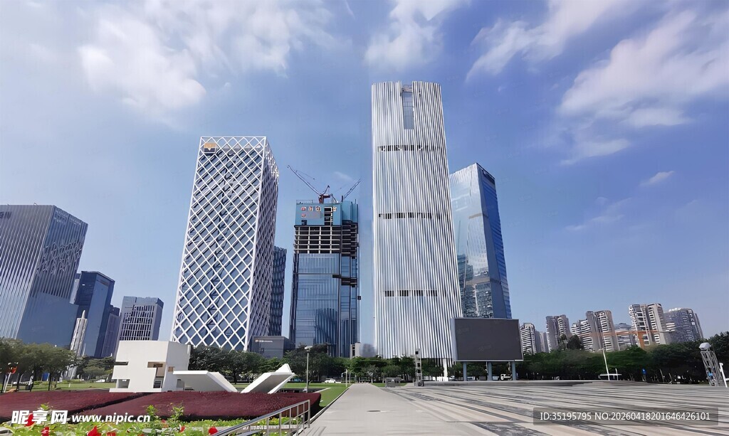 都市摩天大楼景观