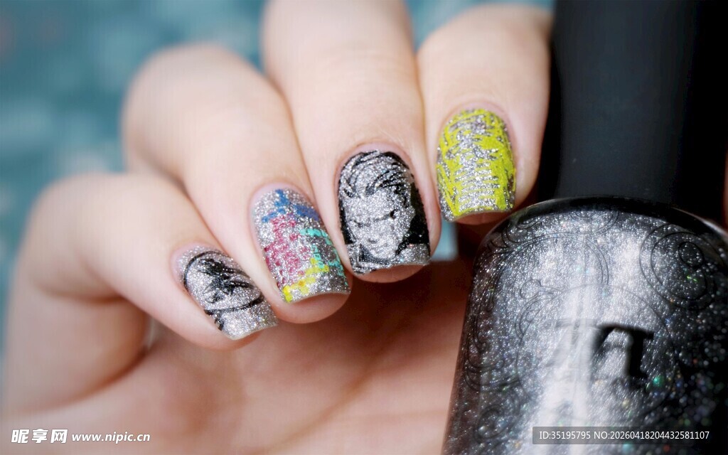 多彩创意美甲展示