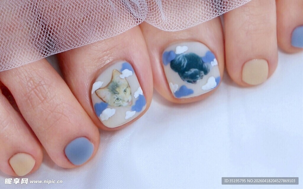 多彩贝壳美甲展示